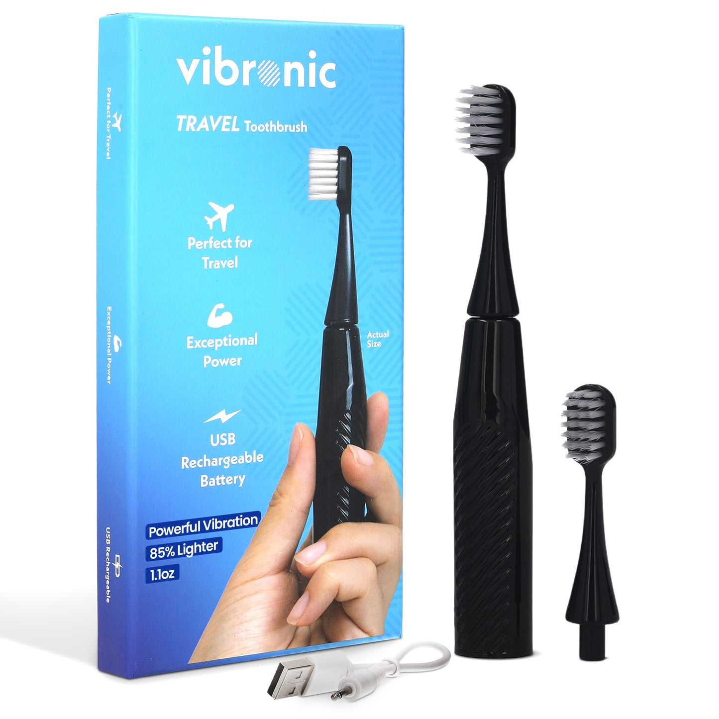 Vibronic Travel Toothbrush - Black