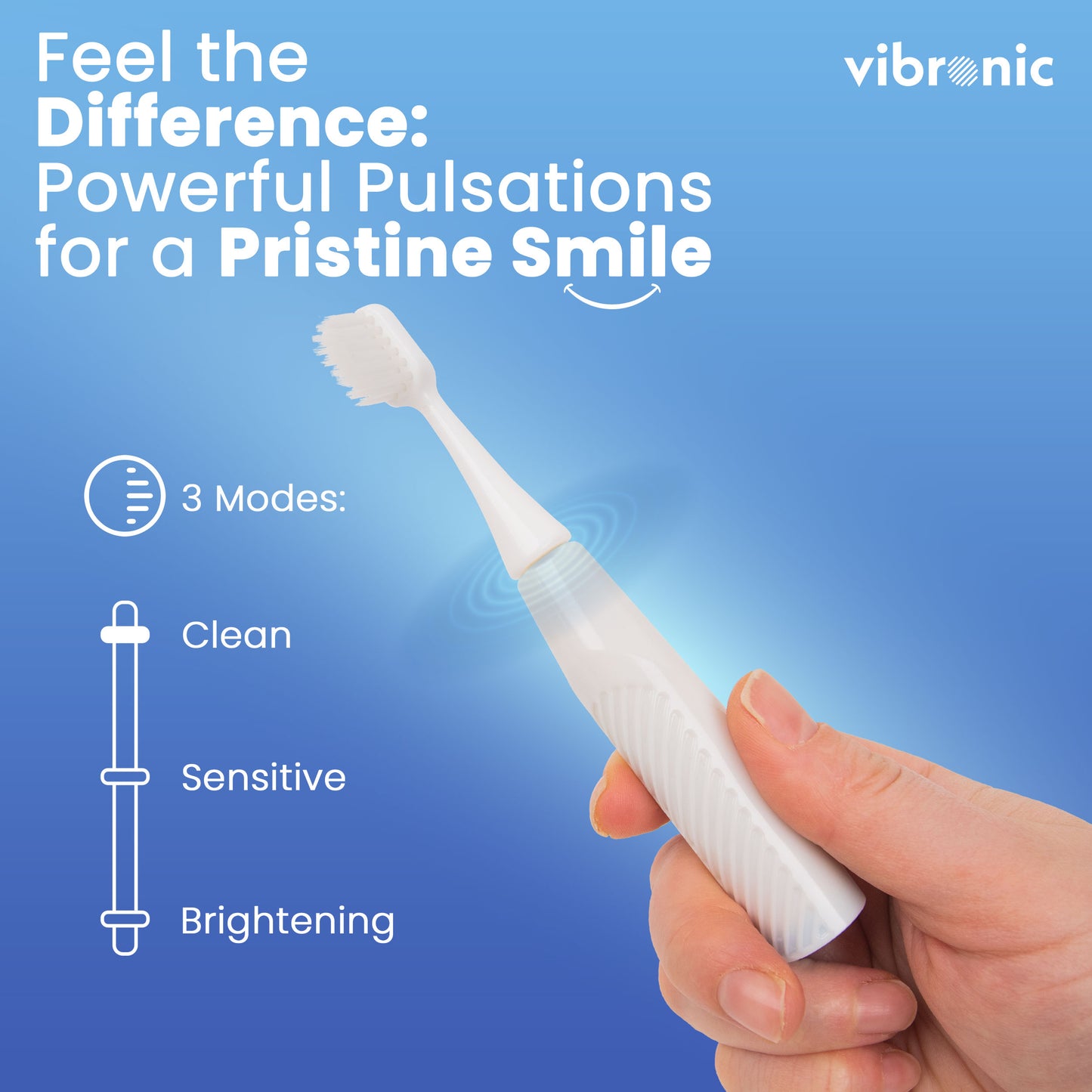 Vibronic Travel Toothbrush - White