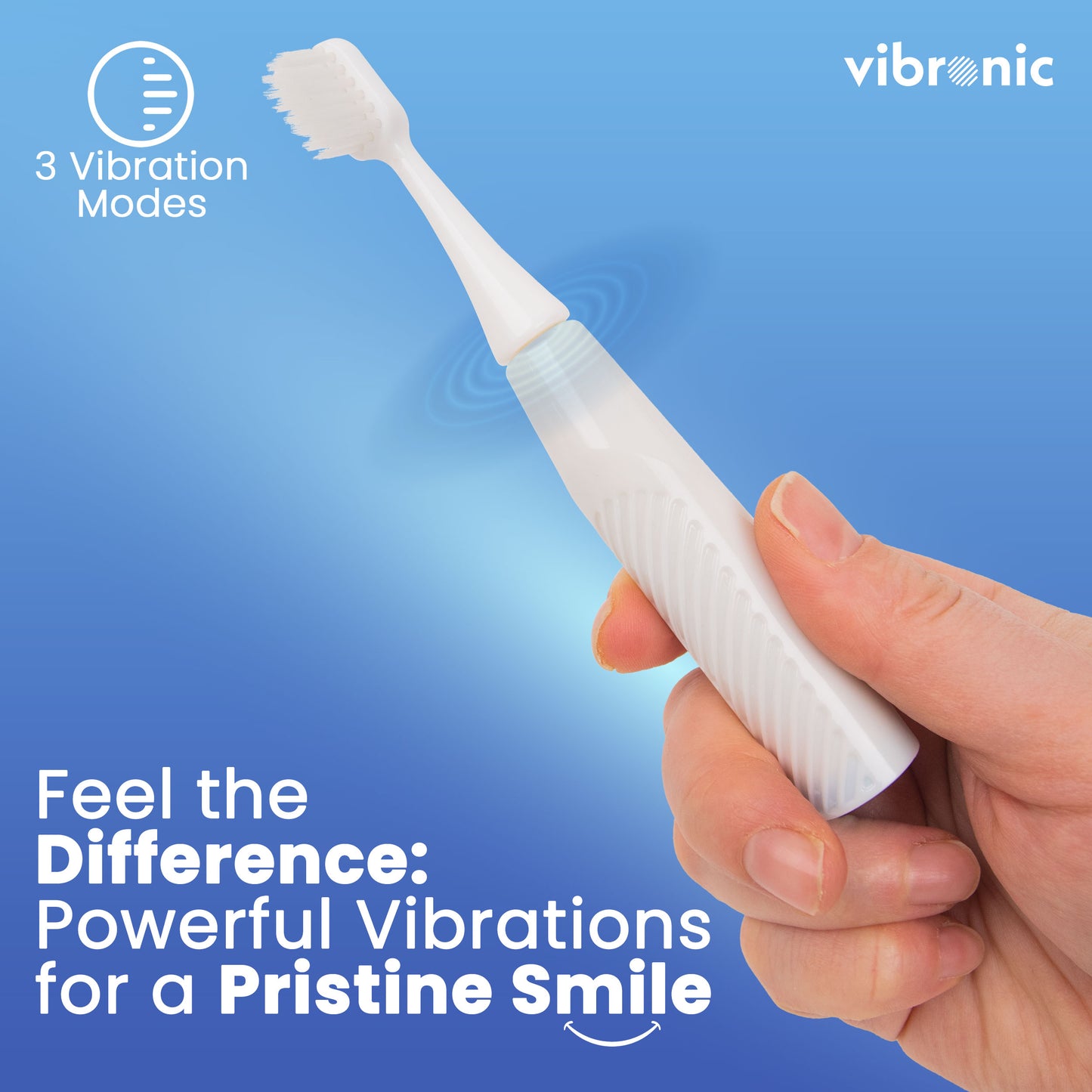 Vibronic Travel Toothbrush - White