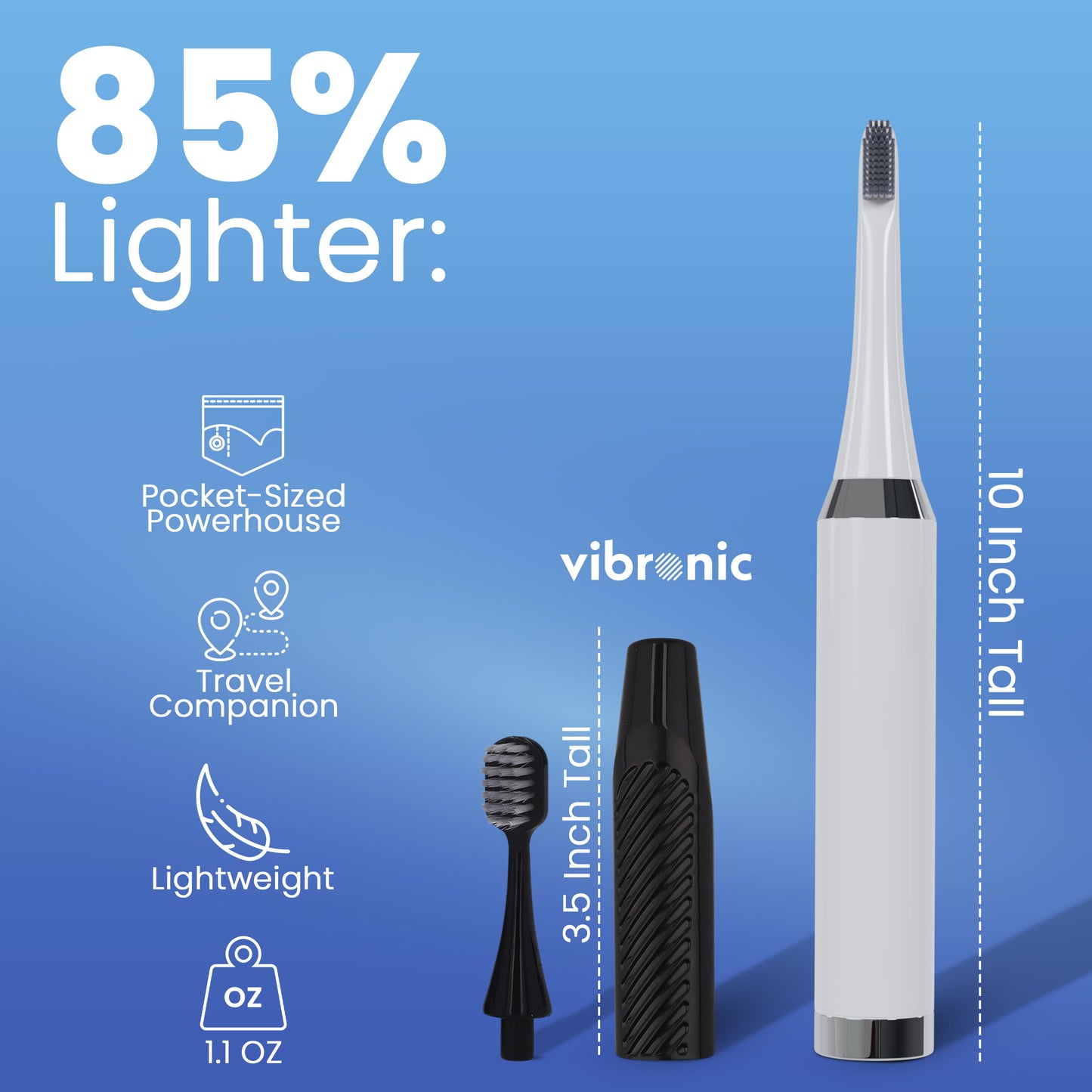 Vibronic Travel Toothbrush - Black